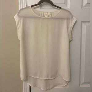 Sheer White Blouse - Short Sleeves